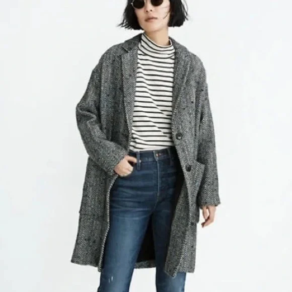 Madewell Elmcourt Fleckled Herringbone Coat - Picture 1 of 16